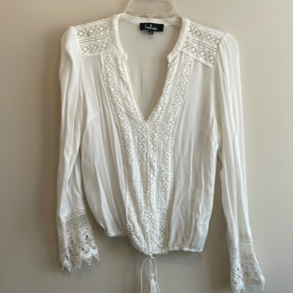 Lace Tie Up Blouse